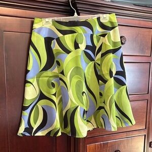 Vintage Liz Claiborne pucci inspired pattern A-line skirt
